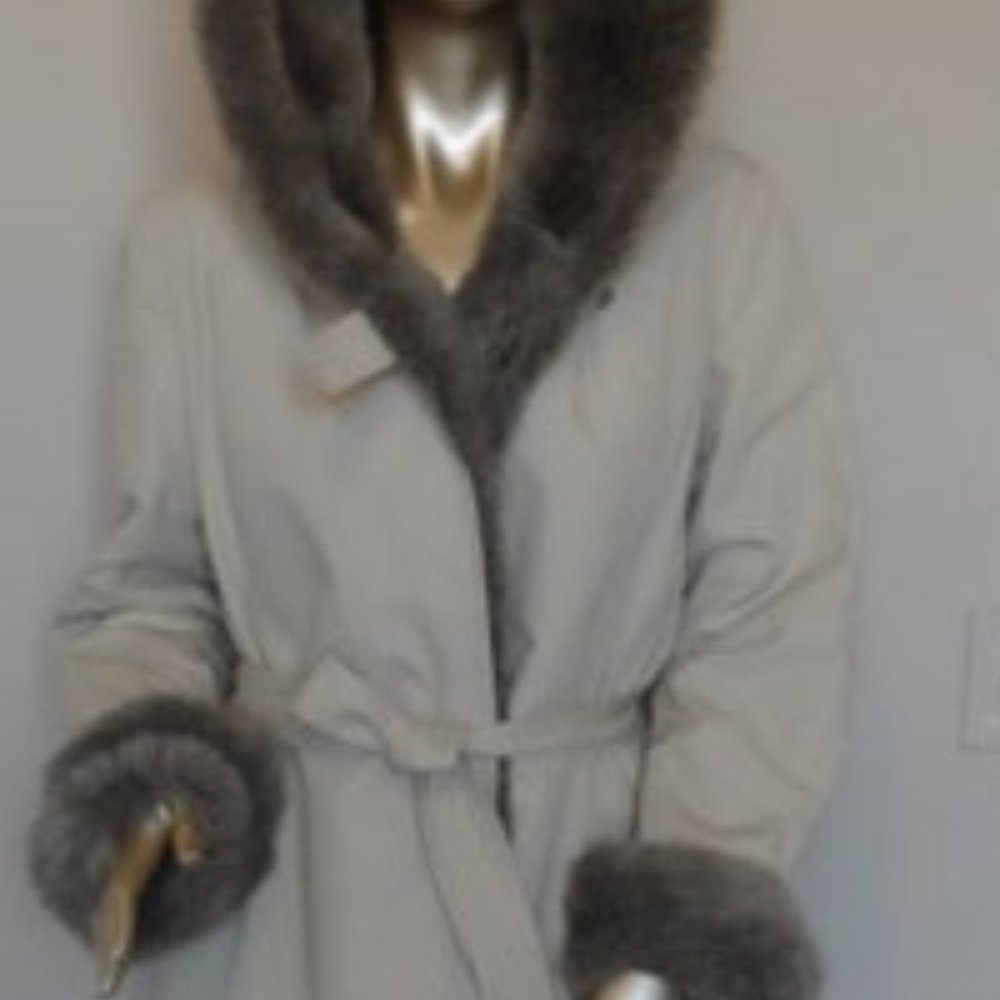 Vintage  Hooded Trench Coat.